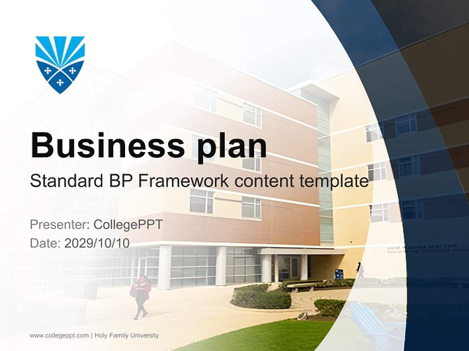 Holy Family University Competition/Entrepreneurship Contest PPT Template4:3 ratio PPT effect preview image9