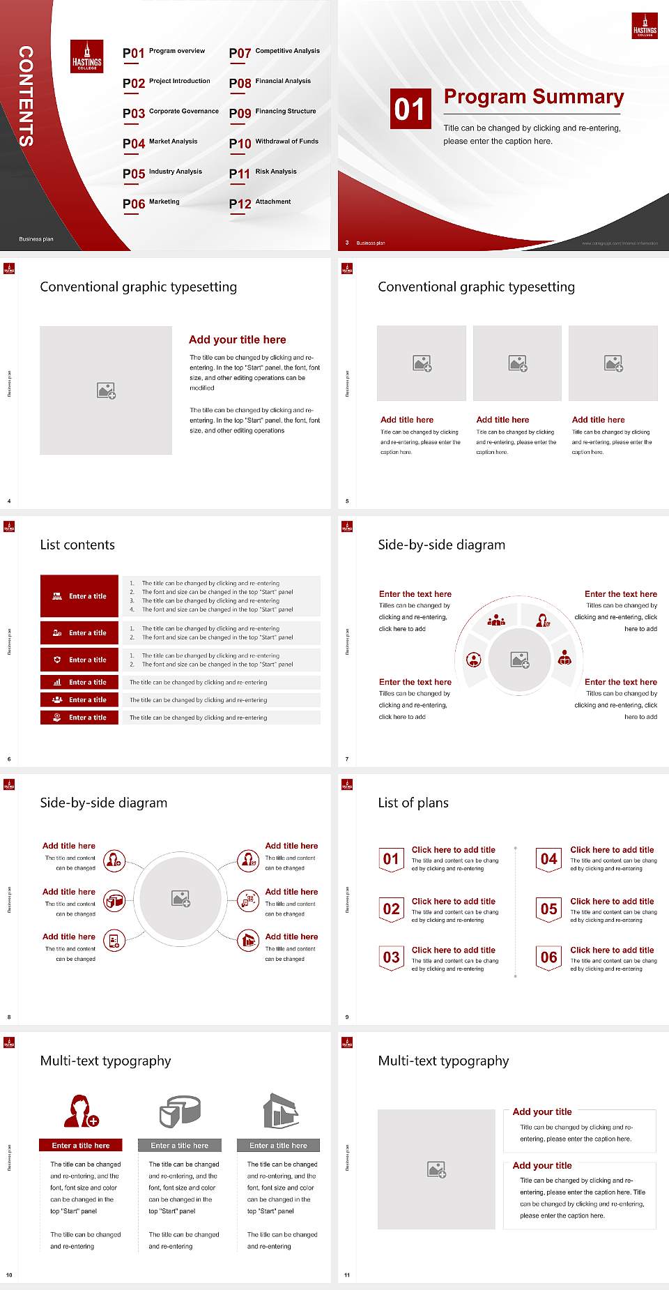 Hastings College Competition/Entrepreneurship Contest PPT Template4:3 ratio PPT effect preview image2