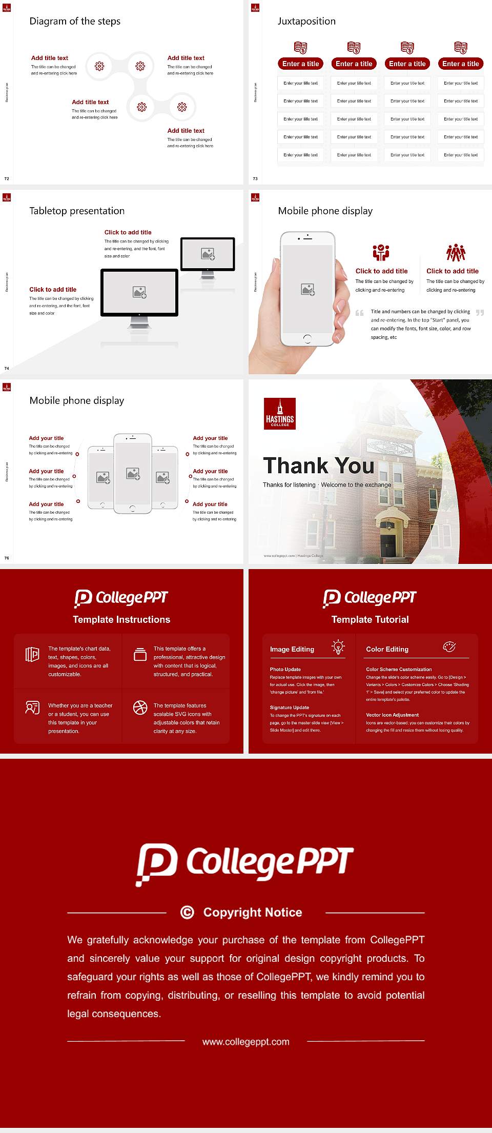 Hastings College Competition/Entrepreneurship Contest PPT Template4:3 ratio PPT effect preview image9