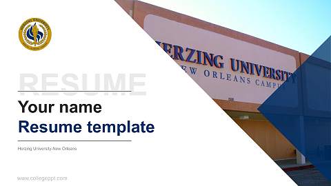 Herzing University-New Orleans Resume PPT Template