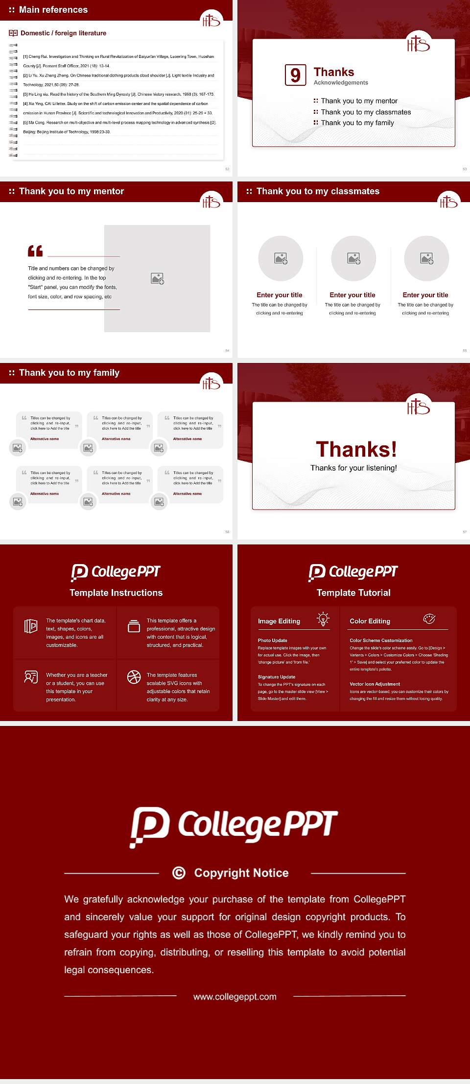 Hood Theological Seminary Graduation Thesis Defense PPT Template4:3 ratio PPT effect preview image7