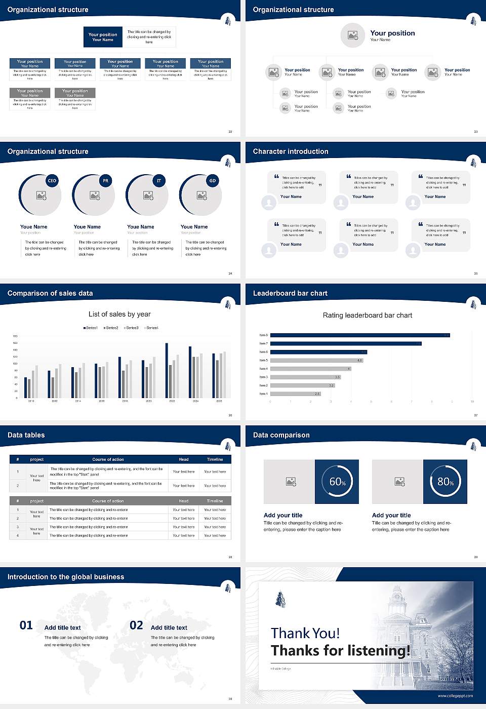 Hillsdale College Academic Presentation/Research Findings Report PPT Template16:9 ratio PPT effect preview image4