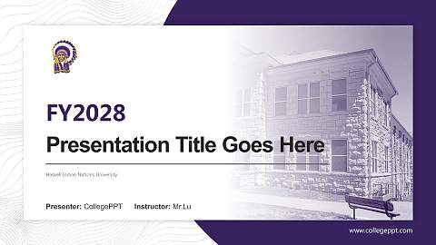 Haskell Indian Nations University Academic Presentation/Research Findings Report PPT Template