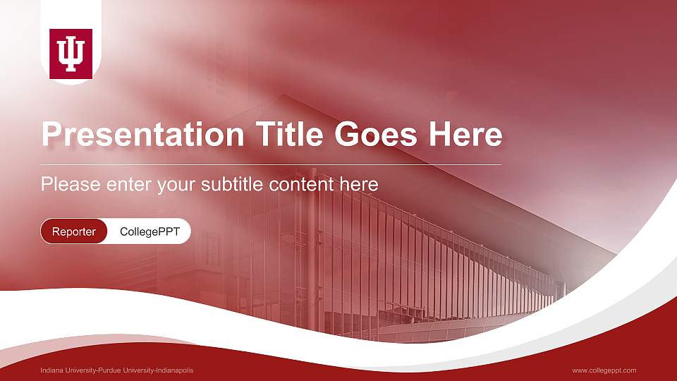 Indiana University-Purdue University-Indianapolis Lecture Sharing and Networking Event PPT Template16:9 ratio PPT effect preview image