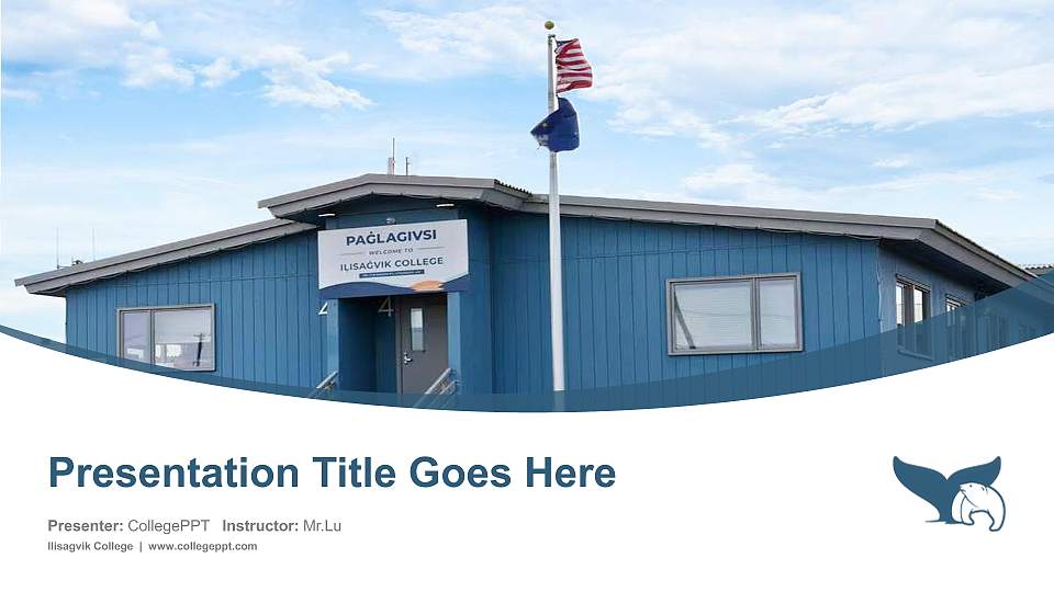 Ilisagvik College Course/Courseware Creation PPT Template16:9 ratio PPT effect preview image