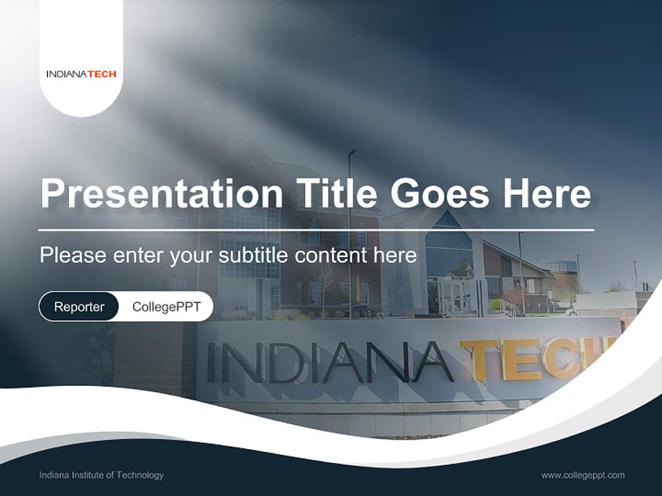 Indiana Institute of Technology Lecture Sharing and Networking Event PPT Template4:3 ratio PPT effect preview image4