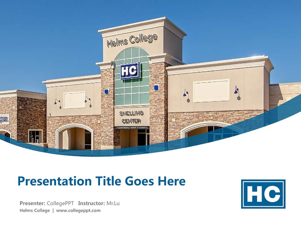 Helms College Course/Courseware Creation PPT Template4:3 ratio PPT effect preview image5