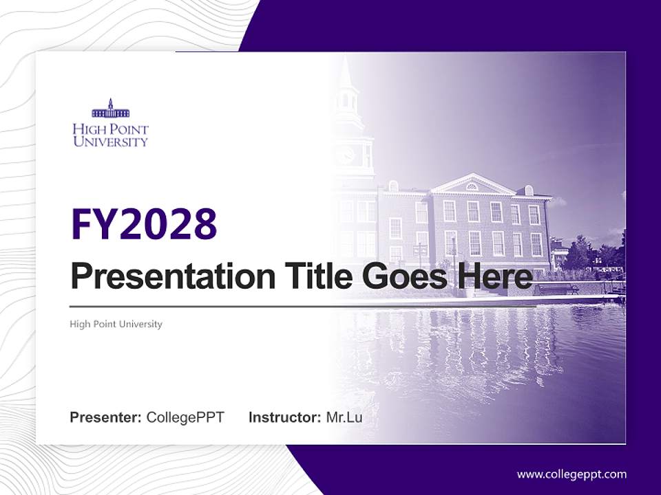 High Point University Academic Presentation/Research Findings Report PPT Template4:3 ratio PPT effect preview image5