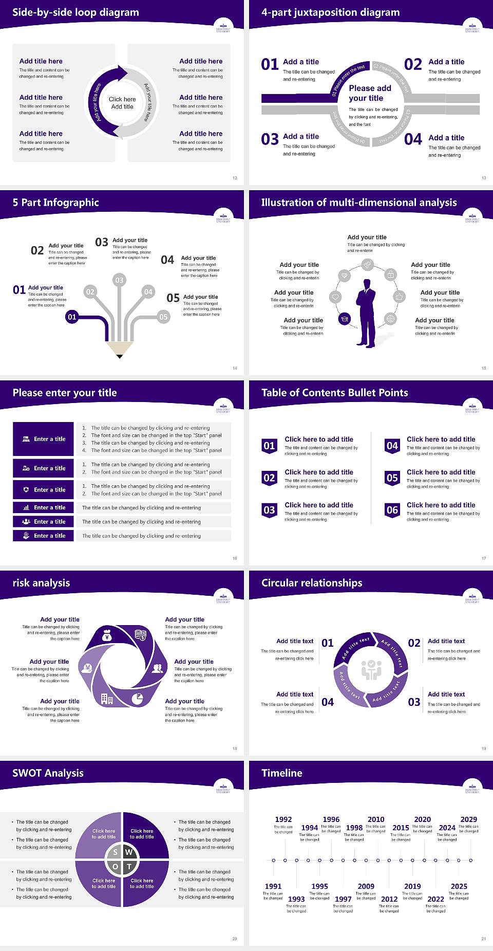 High Point University Academic Presentation/Research Findings Report PPT Template4:3 ratio PPT effect preview image3