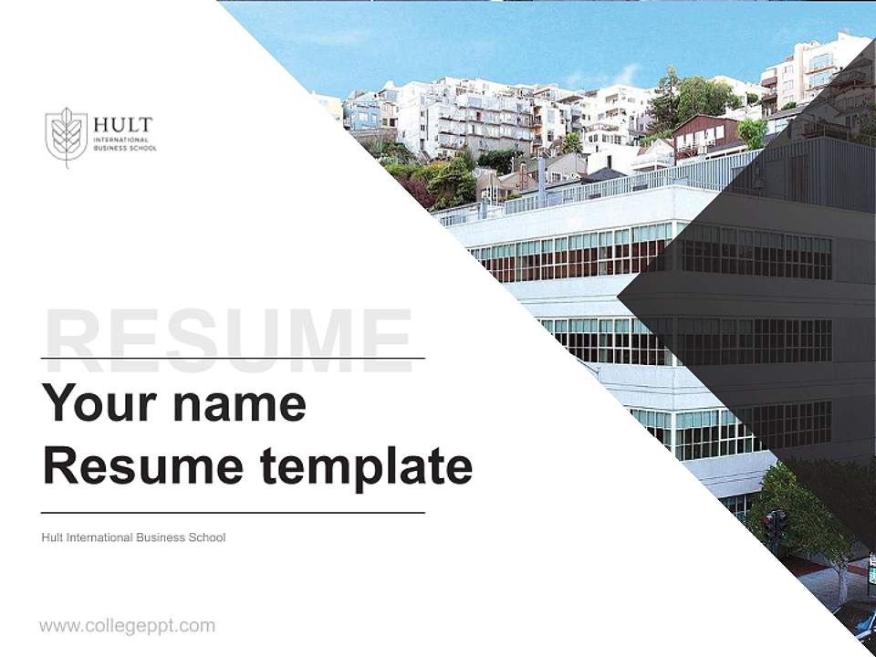 Hult International Business School Resume PPT Template4:3 ratio PPT effect preview image5