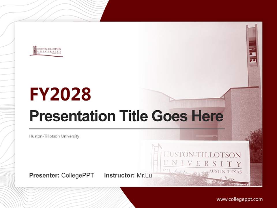 Huston-Tillotson University Academic Presentation/Research Findings Report PPT Template4:3 ratio PPT effect preview image5