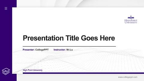 High Point University Thesis Proposal/Graduation Defense PPT Template