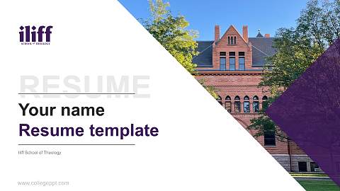 Iliff School of Theology Resume PPT Template