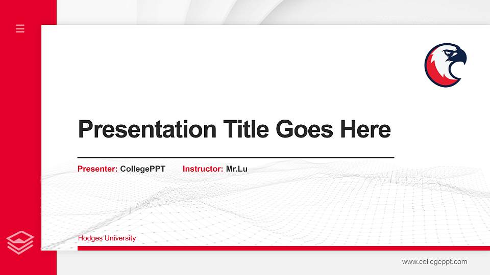 Hodges University Thesis Proposal/Graduation Defense PPT Template16:9 ratio PPT effect preview image