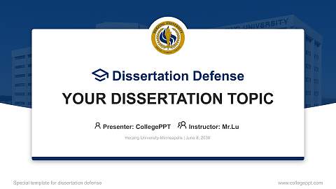 Herzing University-Minneapolis Graduation Thesis Defense PPT Template