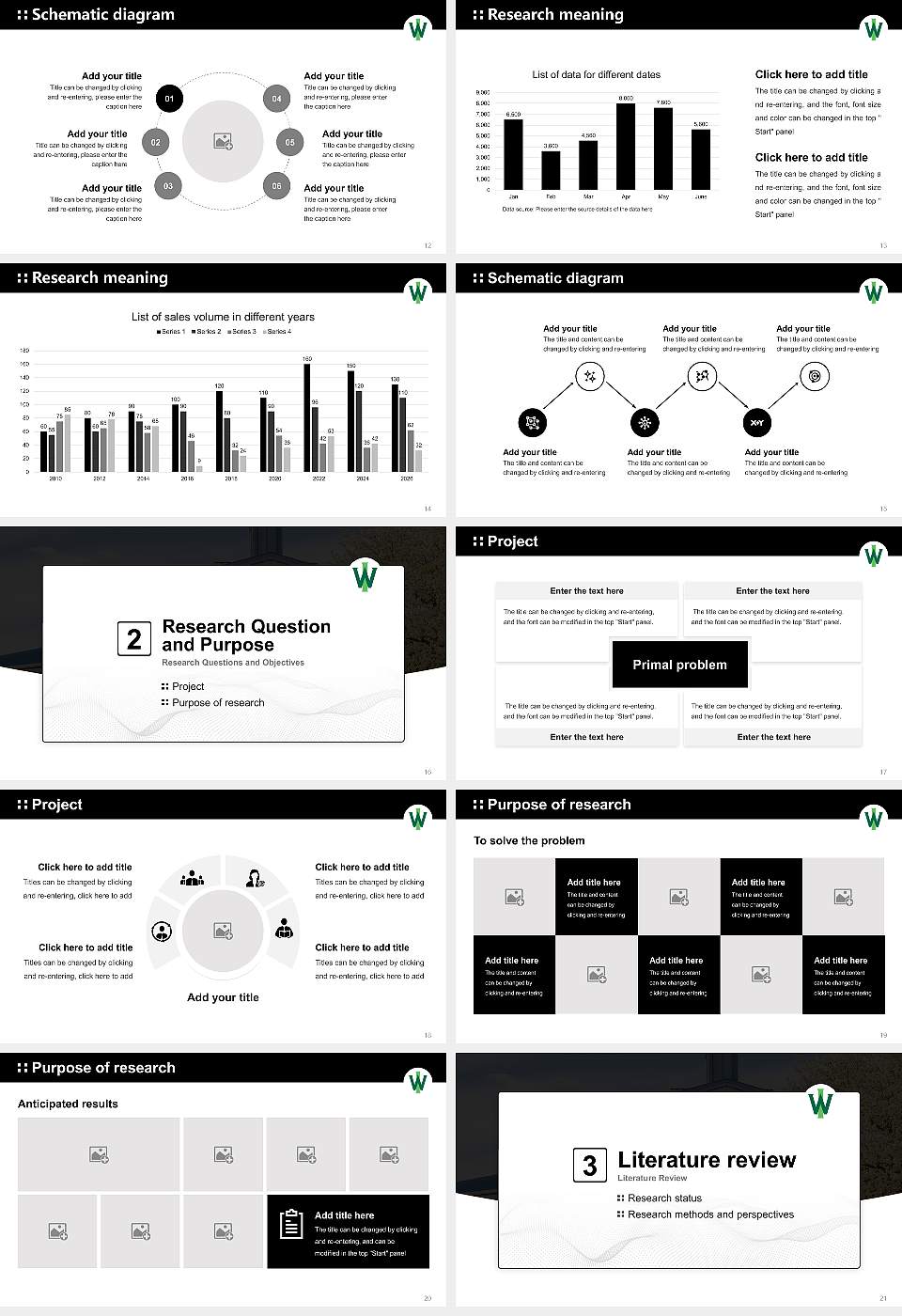 Illinois Wesleyan University Graduation Thesis Defense PPT Template16:9 ratio PPT effect preview image3
