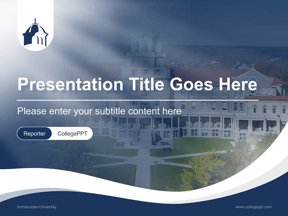 Immaculata University Lecture Sharing and Networking Event PPT Template4:3 ratio PPT effect preview image4