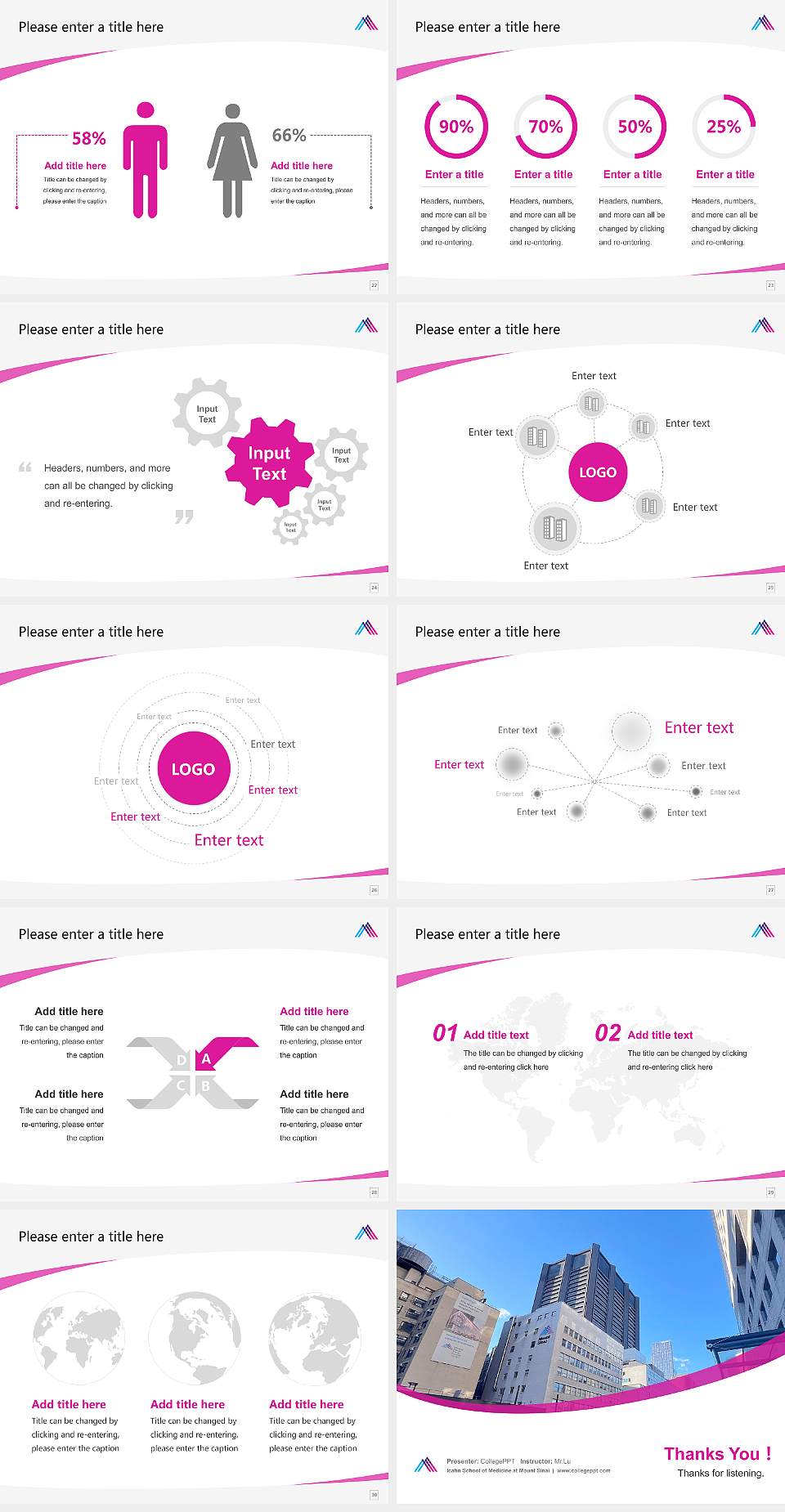 Icahn School of Medicine at Mount Sinai Course/Courseware Creation PPT Template4:3 ratio PPT effect preview image4