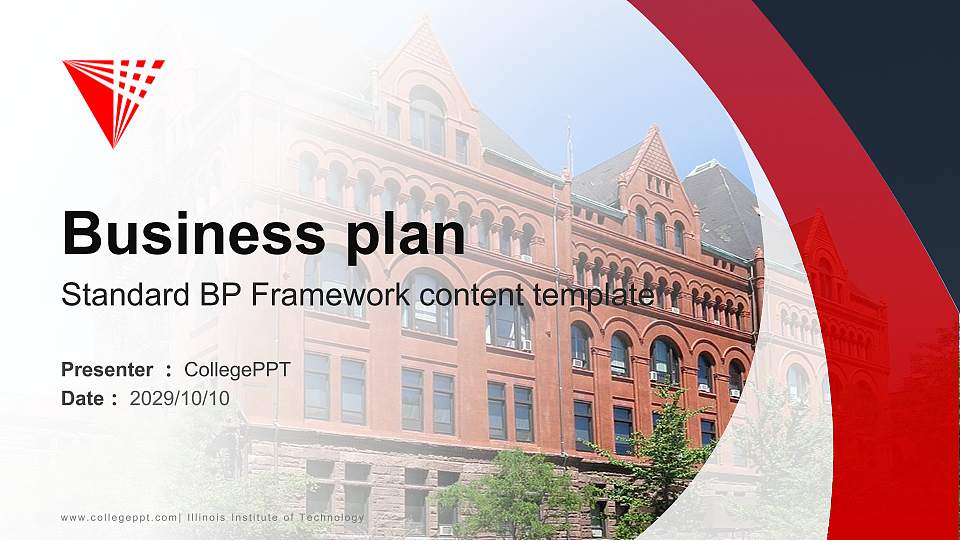 Illinois Institute of Technology Competition/Entrepreneurship Contest PPT Template16:9 ratio PPT effect preview image