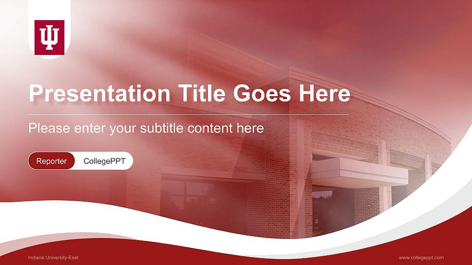 Indiana University-East Lecture Sharing and Networking Event PPT Template16:9 ratio PPT effect preview image