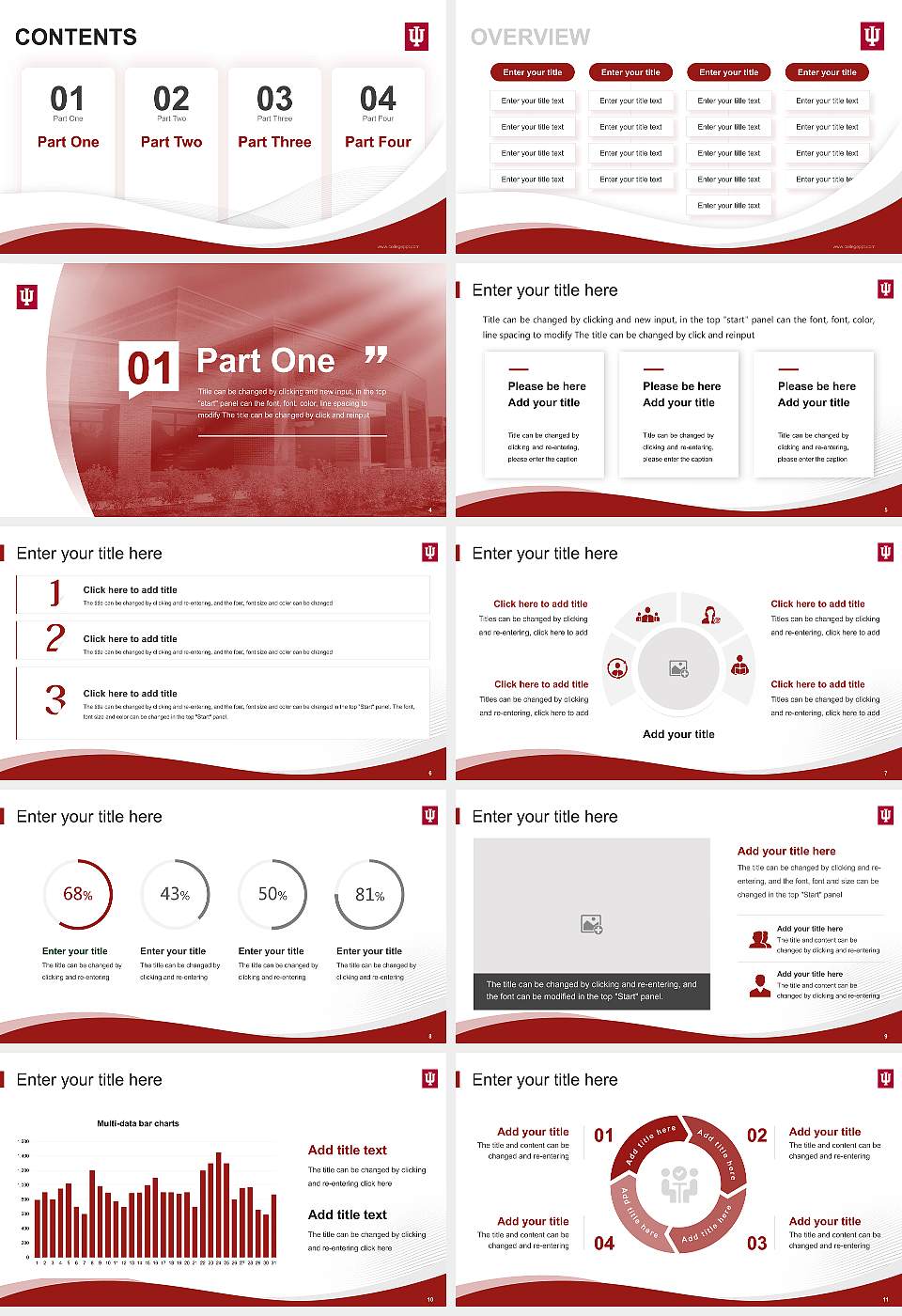 Indiana University-East Lecture Sharing and Networking Event PPT Template16:9 ratio PPT effect preview image2