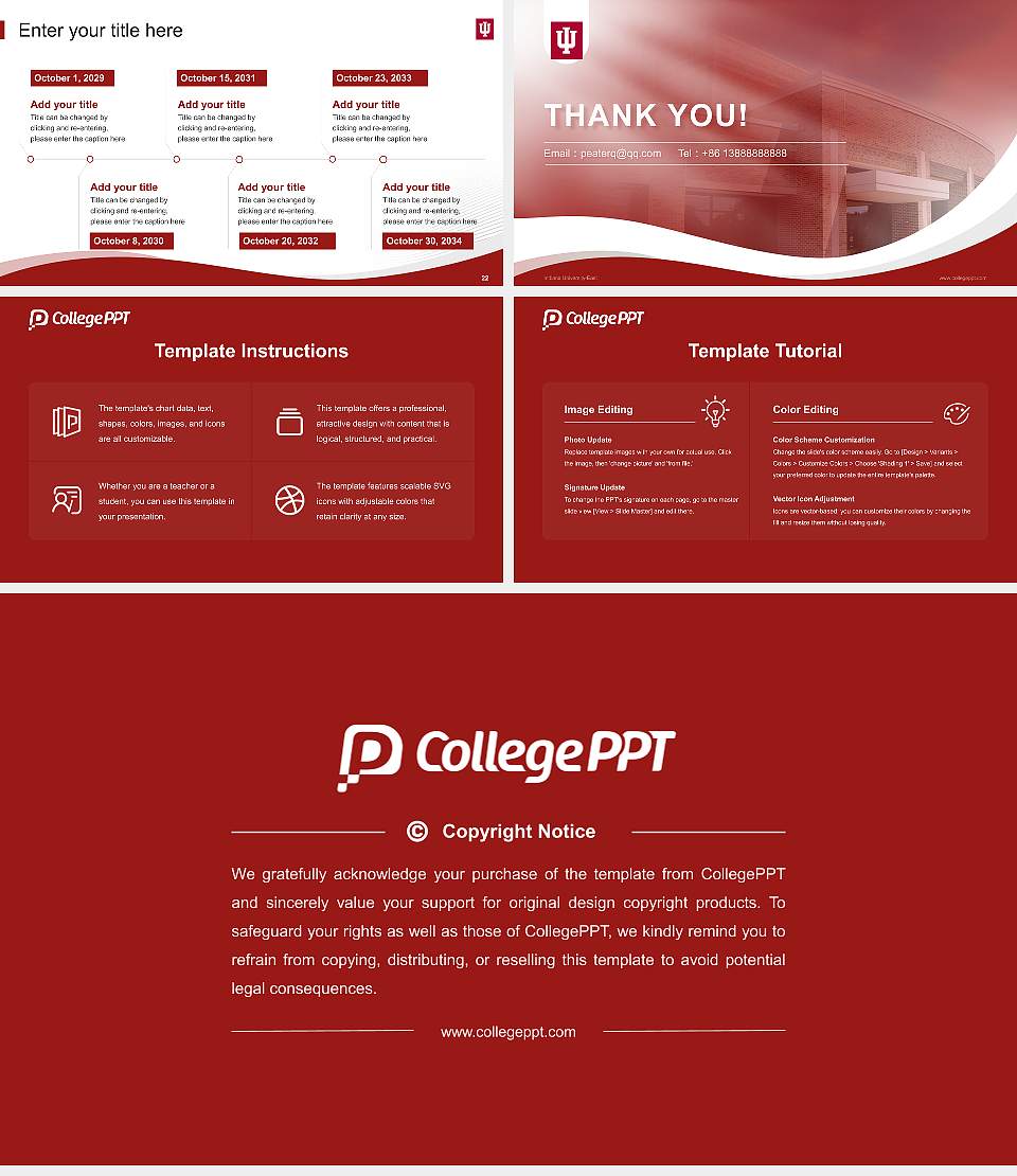 Indiana University-East Lecture Sharing and Networking Event PPT Template16:9 ratio PPT effect preview image4