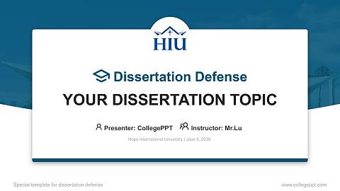 Hope International University Graduation Thesis Defense PPT Template