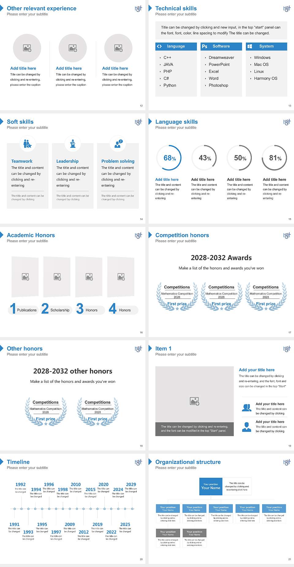 Houston Graduate School of Theology Resume PPT Template4:3 ratio PPT effect preview image3
