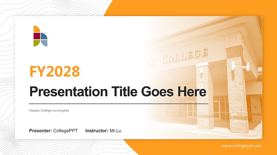 Hussian College-Los Angeles Academic Presentation/Research Findings Report PPT Template16:9 ratio PPT effect preview image