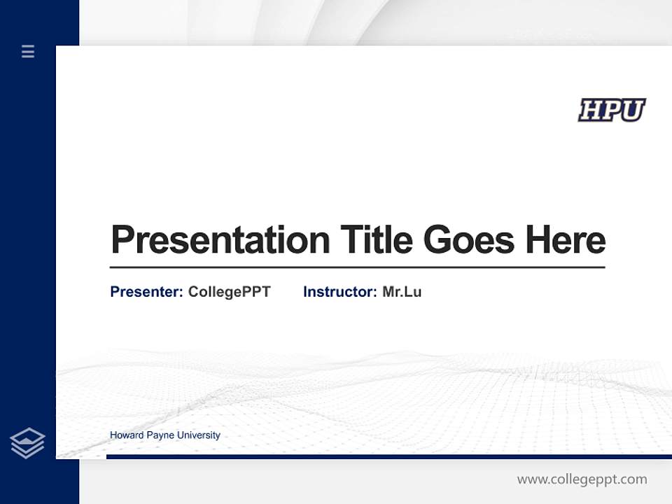 Howard Payne University Thesis Proposal/Graduation Defense PPT Template4:3 ratio PPT effect preview image5