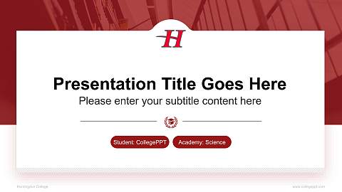 Huntingdon College National Scholarship Defense PPT Template