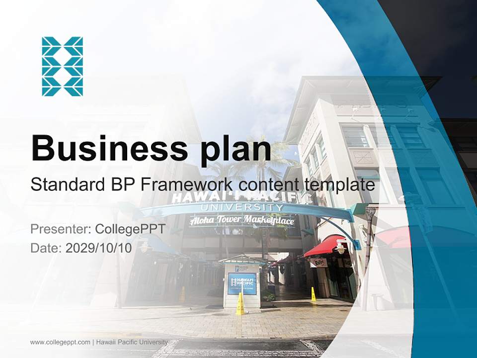 Hawaii Pacific University Competition/Entrepreneurship Contest PPT Template4:3 ratio PPT effect preview image9