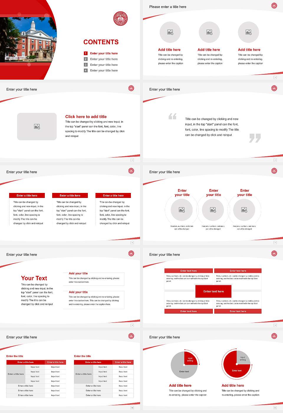 Illinois State University Course/Courseware Creation PPT Template16:9 ratio PPT effect preview image2