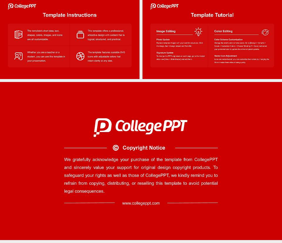 Illinois State University Course/Courseware Creation PPT Template16:9 ratio PPT effect preview image5