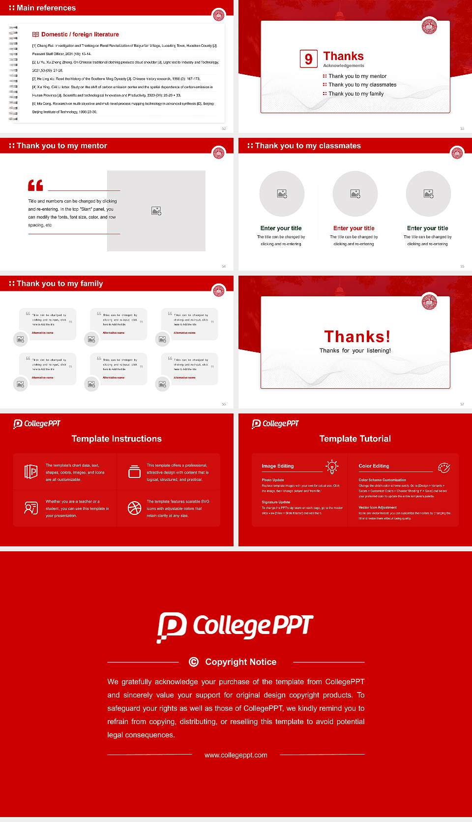 Illinois State University Graduation Thesis Defense PPT Template16:9 ratio PPT effect preview image7