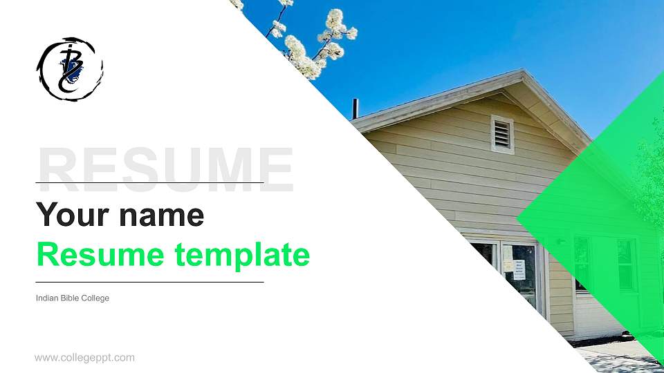 Indian Bible College Resume PPT Template16:9 ratio PPT effect preview image
