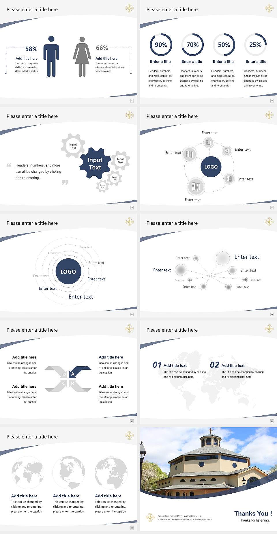 Holy Apostles College and Seminary Course/Courseware Creation PPT Template4:3 ratio PPT effect preview image4