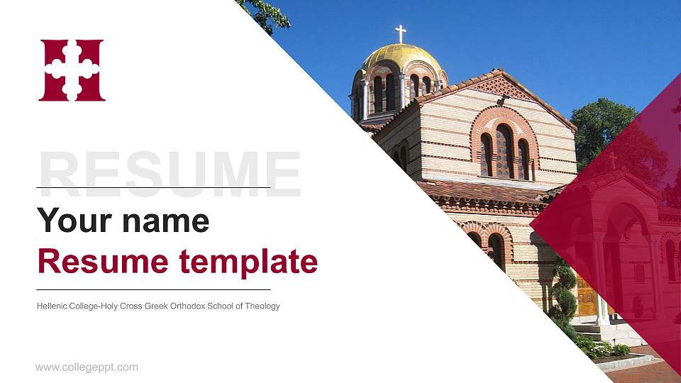 Hellenic College-Holy Cross Greek Orthodox School of Theology Resume PPT Template16:9 ratio PPT effect preview image
