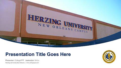 Herzing University-New Orleans Course/Courseware Creation PPT Template