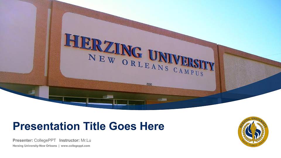 Herzing University-New Orleans Course/Courseware Creation PPT Template16:9 ratio PPT effect preview image