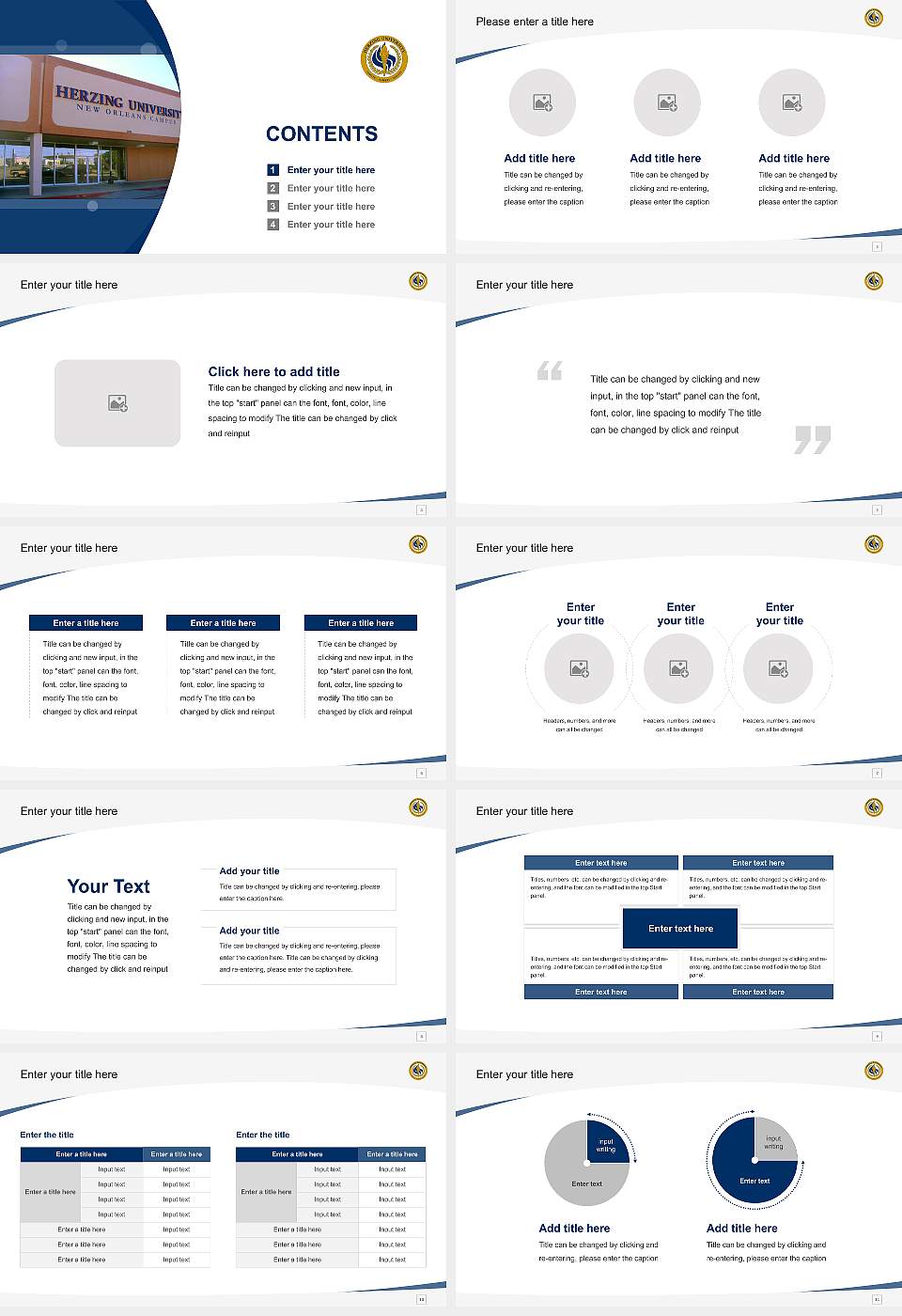Herzing University-New Orleans Course/Courseware Creation PPT Template16:9 ratio PPT effect preview image2