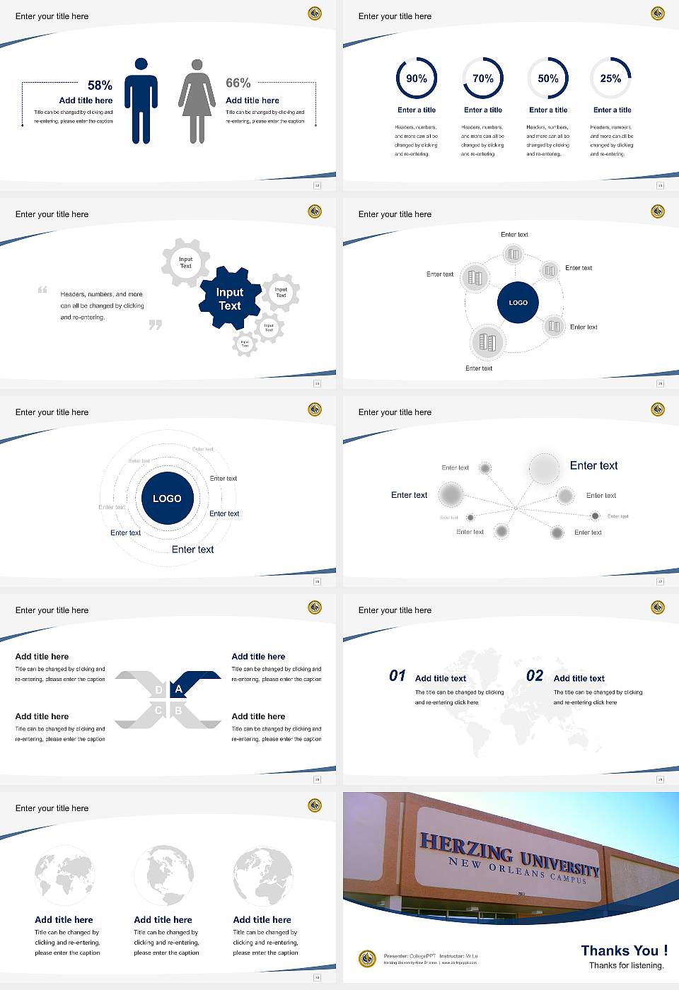 Herzing University-New Orleans Course/Courseware Creation PPT Template16:9 ratio PPT effect preview image4