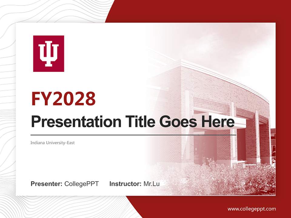Indiana University-East Academic Presentation/Research Findings Report PPT Template4:3 ratio PPT effect preview image5