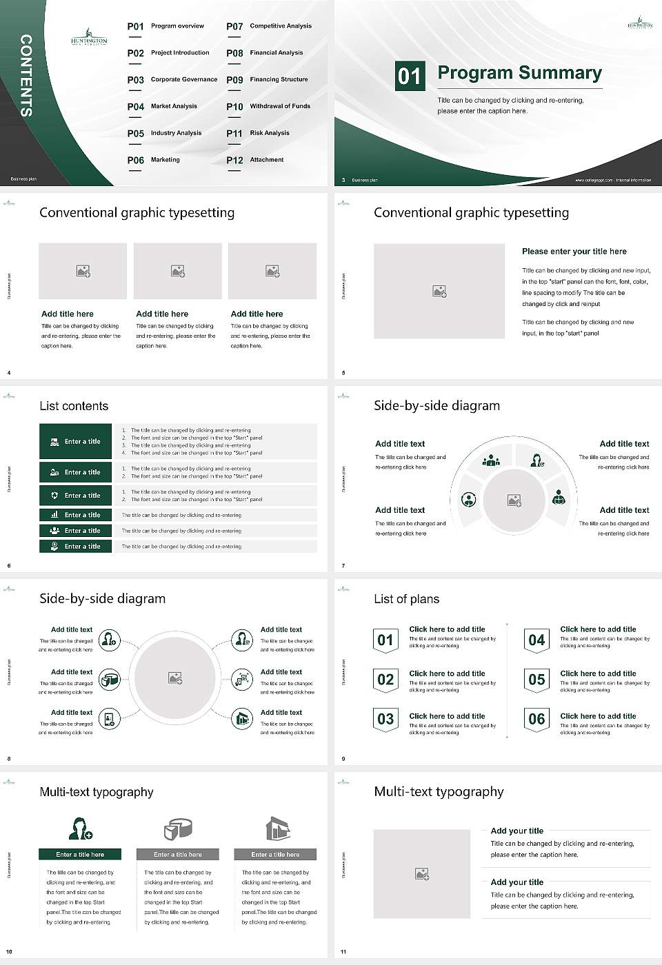 Huntington University Competition/Entrepreneurship Contest PPT Template16:9 ratio PPT effect preview image2