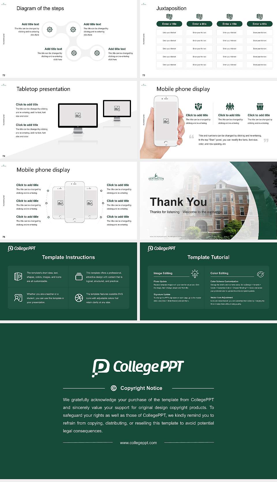 Huntington University Competition/Entrepreneurship Contest PPT Template16:9 ratio PPT effect preview image9