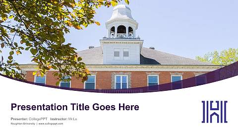 Houghton University Course/Courseware Creation PPT Template