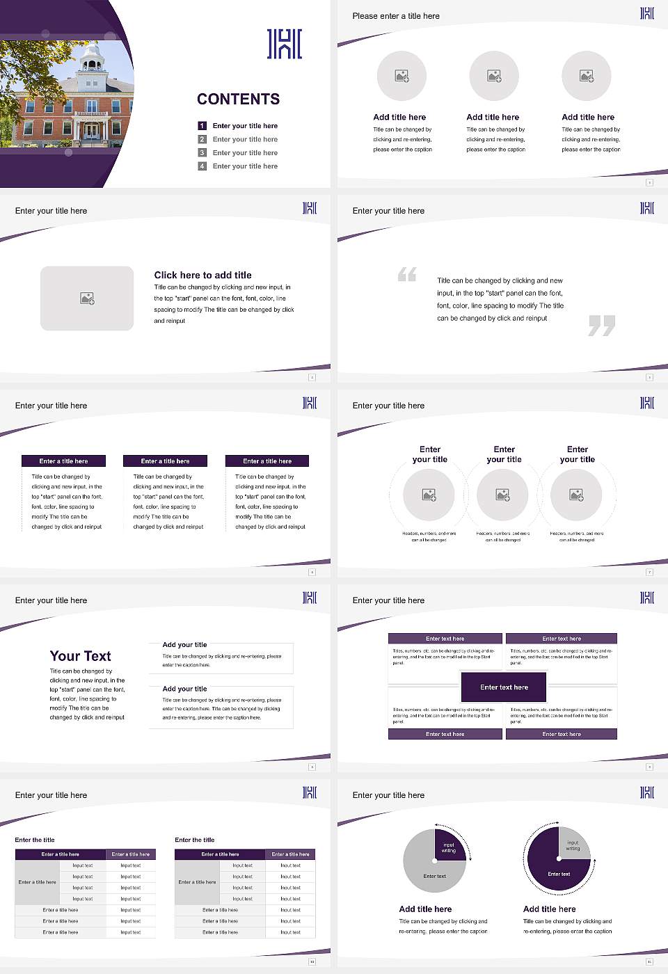 Houghton University Course/Courseware Creation PPT Template16:9 ratio PPT effect preview image2