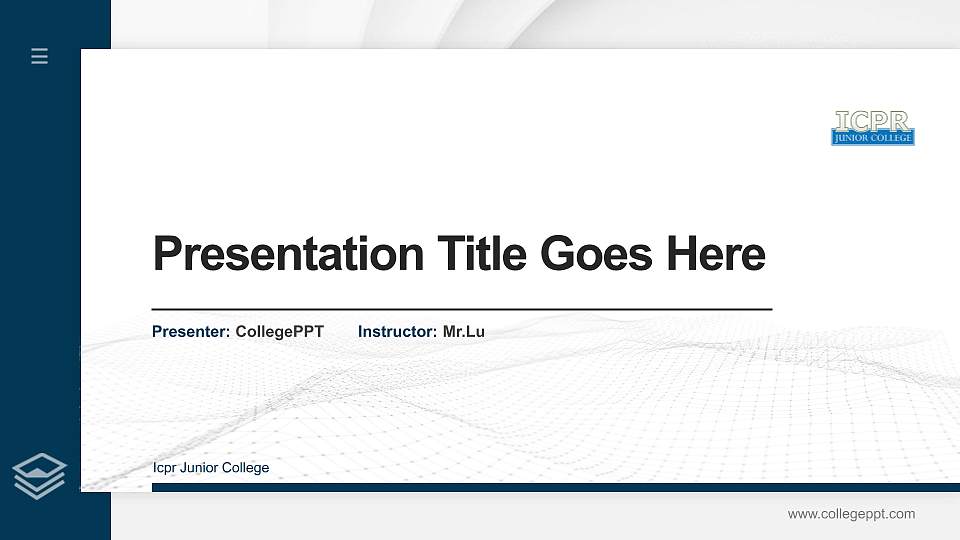 Icpr Junior College Thesis Proposal/Graduation Defense PPT Template16:9 ratio PPT effect preview image