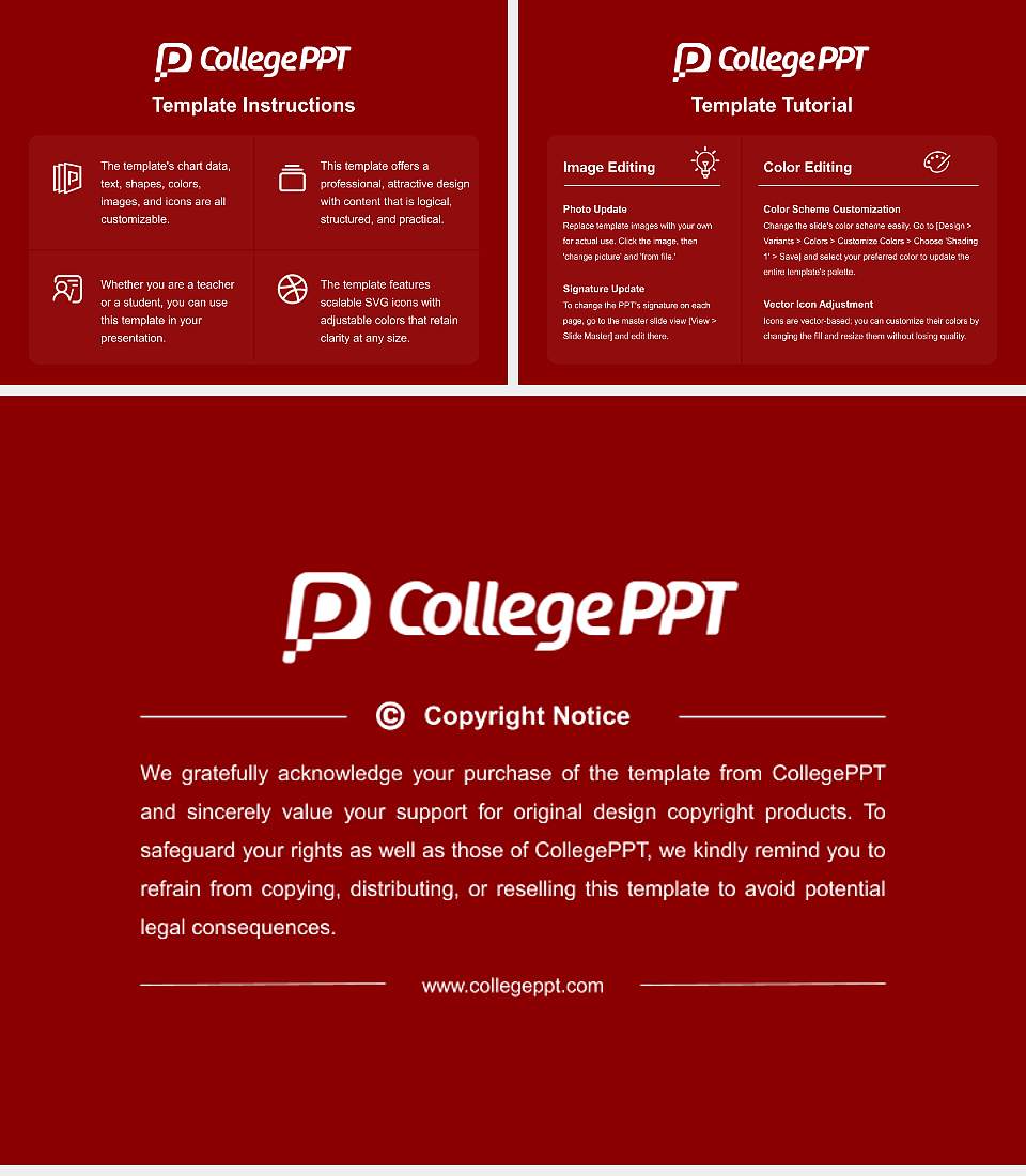 Haverford College Academic Presentation/Research Findings Report PPT Template4:3 ratio PPT effect preview image5