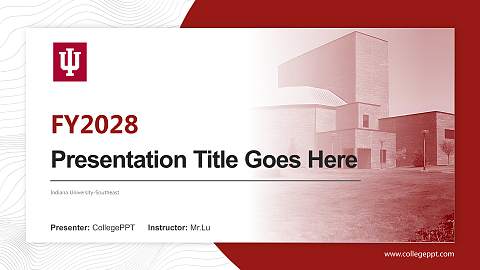 Indiana University-Southeast Academic Presentation/Research Findings Report PPT Template